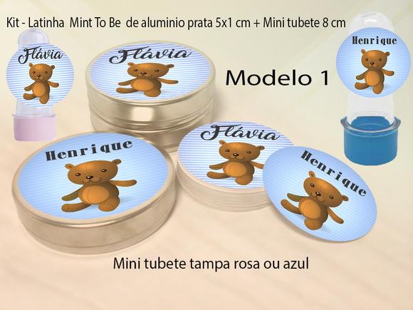 Kit Latinhas e Mini Tubetes-urso