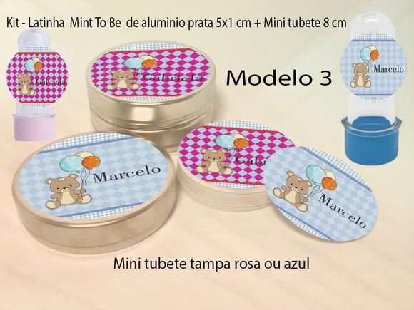 Kit Latinhas e Mini Tubetes-urso