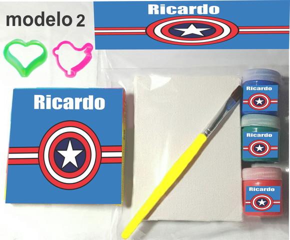 Kit Massinha e Pintura-capitão America