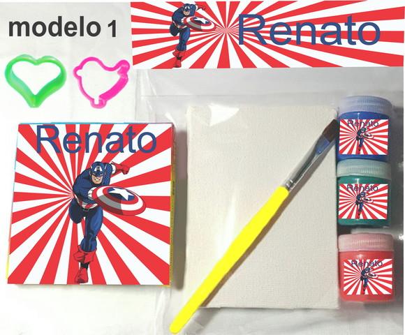 Kit Massinha e Pintura-capitão America