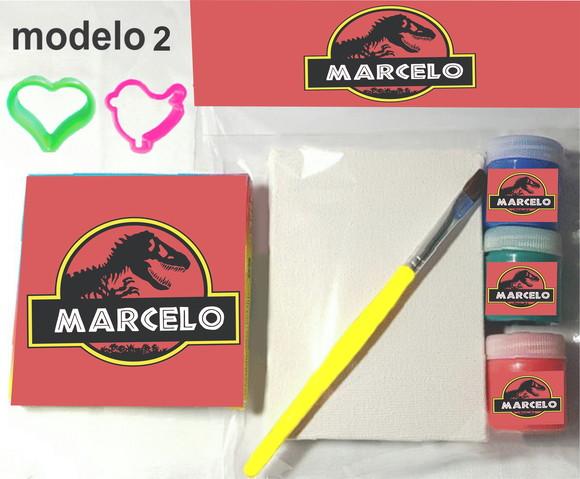 Kit Massinha e Pintura-dinossauros