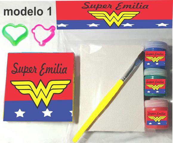Kit Massinha e Pintura-mulher Maravilha