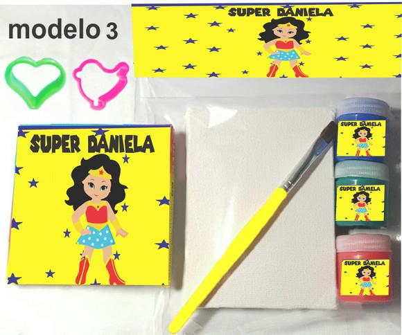Kit Massinha e Pintura-mulher Maravilha