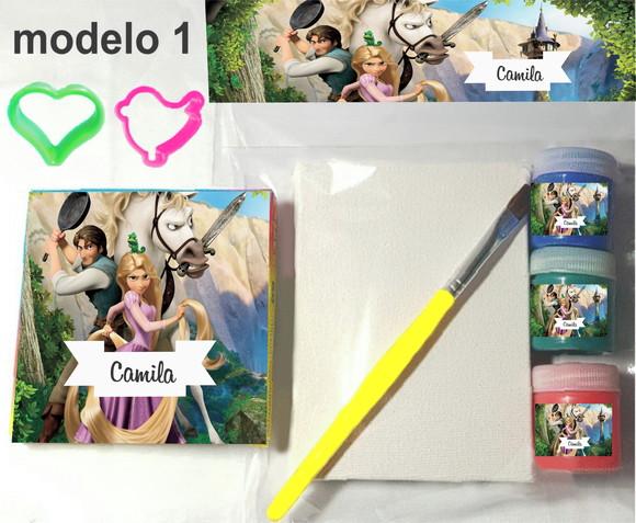 Kit Massinha e Pintura-rapunzel