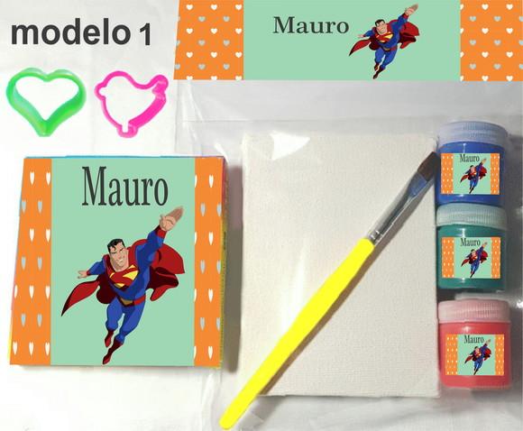 Kit Massinha e Pintura-super Homem