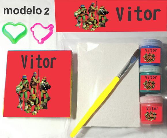 Kit Massinha e Pintura-tartaruga Ninja