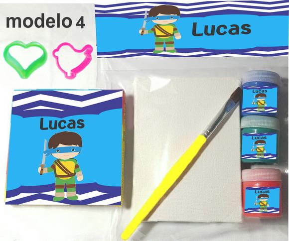 Kit Massinha e Pintura-tartaruga Ninja