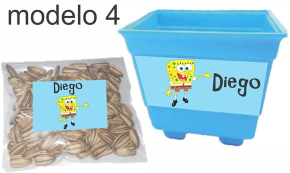 Kit Vaso e Semente-bob Esponja