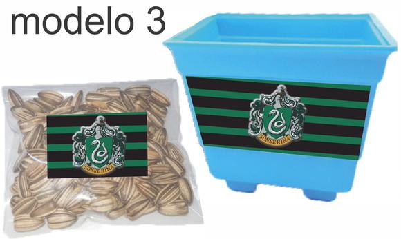 Kit Vaso e Semente-brasões Hogwarts