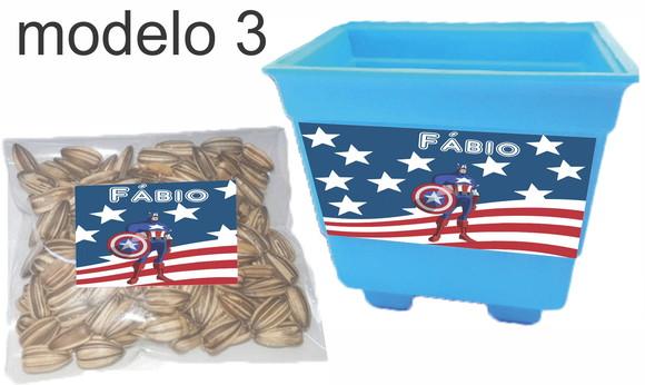 Kit Vaso e Semente-capitão America