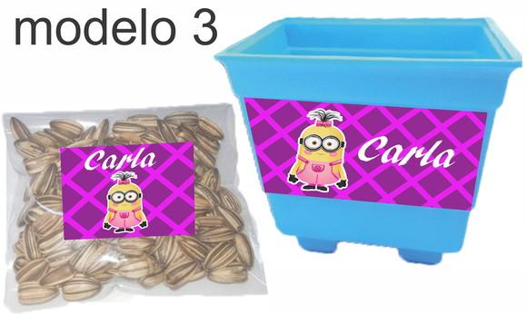 Kit Vaso e Semente-minions