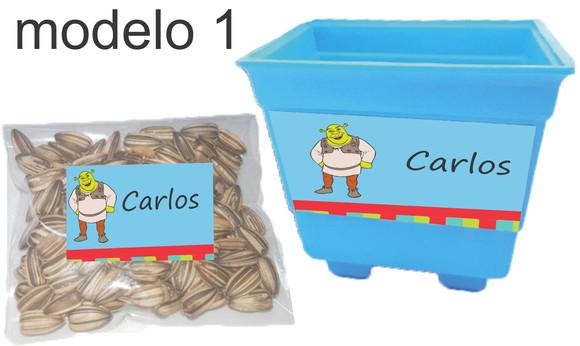 Kit Vaso e Semente-shrek