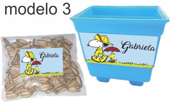 Kit Vaso e Semente-snoopy