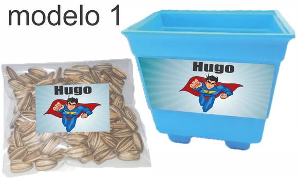 Kit Vaso e Semente-super Heroi