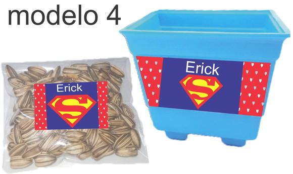 Kit Vaso e Semente-super Homem