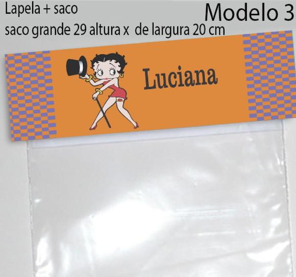 Lapela e Saco Grande-betty Boop