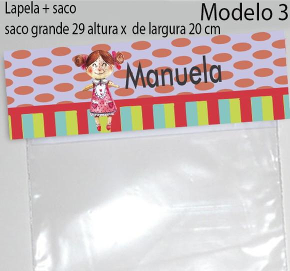 Lapela e Saco Grande-boneca