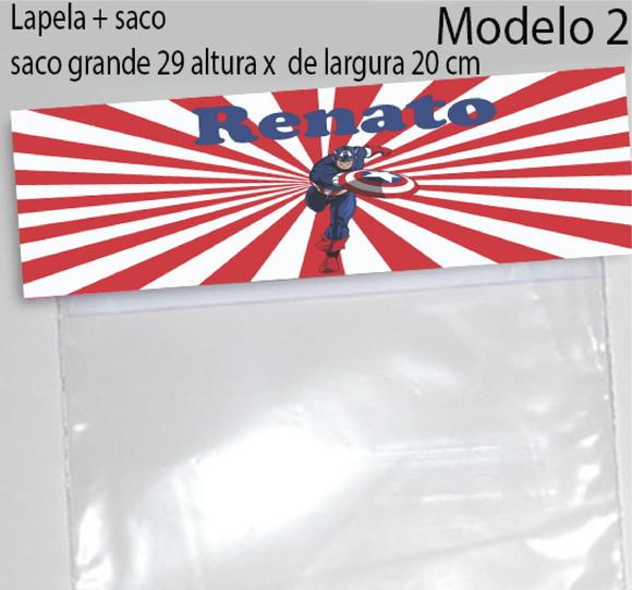 Lapela e saco grande-Capitão America