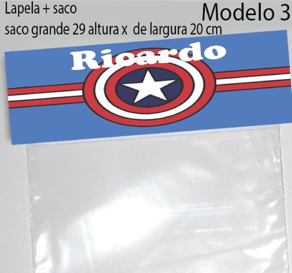 Lapela e saco grande-Capitão America