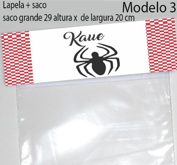 Lapela e Saco Grande-homem Aranha