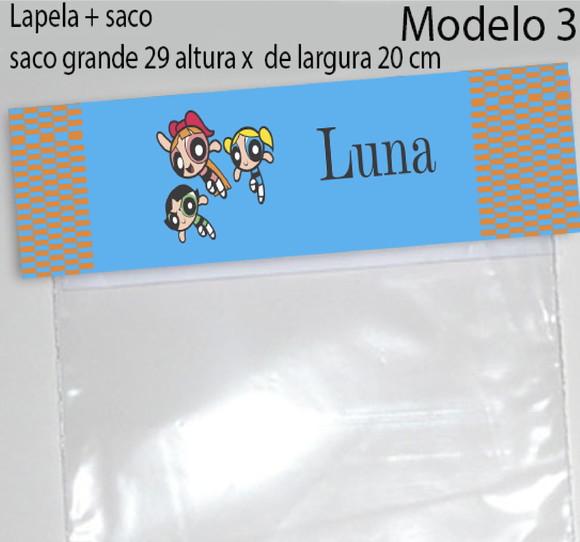 Lapela e Saco Grande-menina Super Poderosas