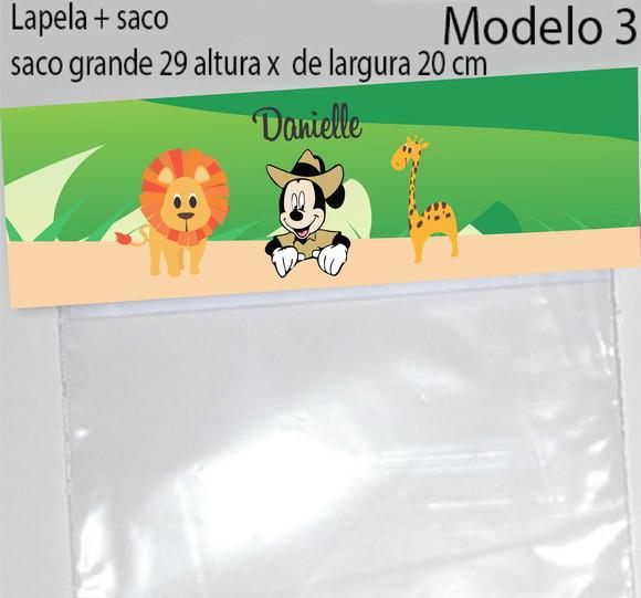 Lapela e Saco Grande-mickey Safari