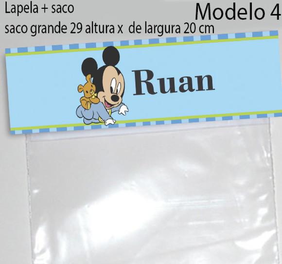 Lapela e Saco Grande-mickey Baby