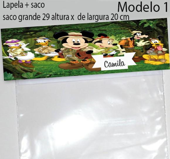 Lapela e Saco Grande-mickey Safari