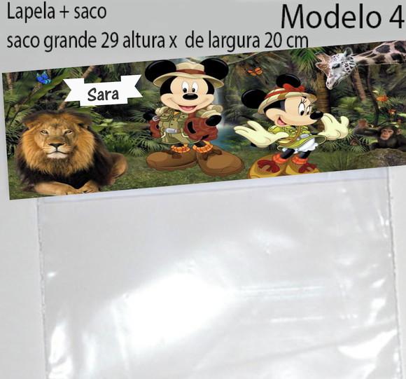 Lapela e Saco Grande-mickey Safari