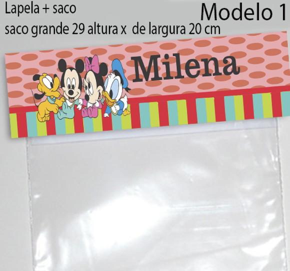 Lapela e Saco Grande-mickey Baby