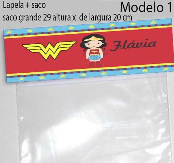 Lapela e Saco Grande-mulher Maravilha