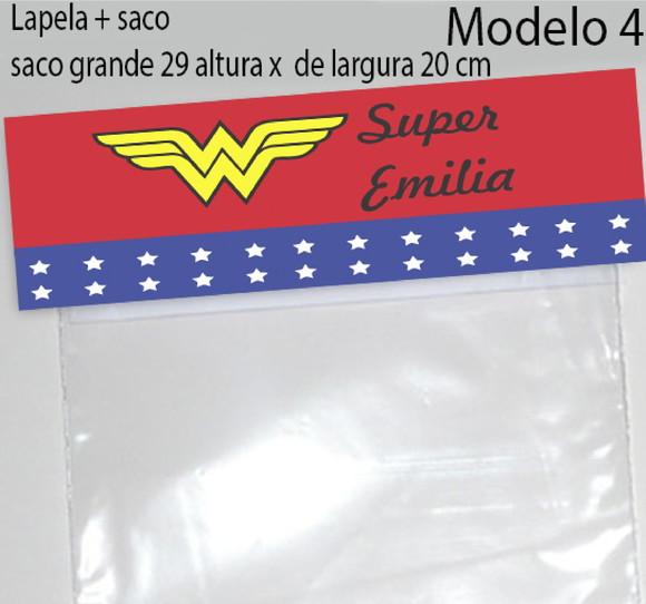 Lapela e Saco Grande-mulher Maravilha