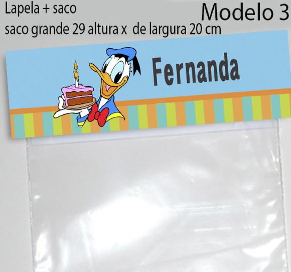 Lapela e Saco Grande-pato Donald
