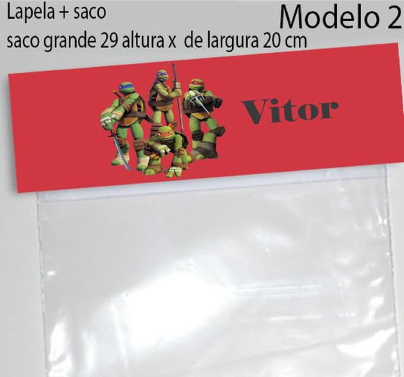 Lapela e Saco Grande-tartaruga Ninja
