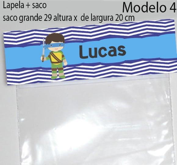 Lapela e Saco Grande-tartaruga Ninja