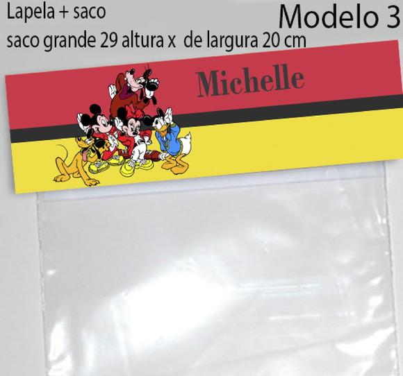 Lapela e Saco Grande-turma do Mickey