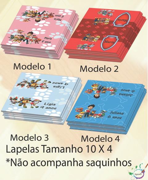 Lapela P/saquinho - Patrulha Canina