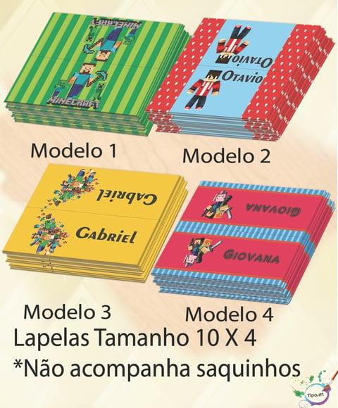Lapela P/saquinho -minecraft