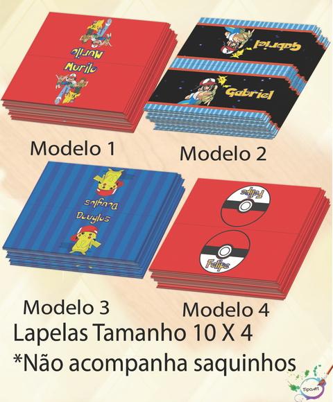 Lapela P/saquinho -pokemon