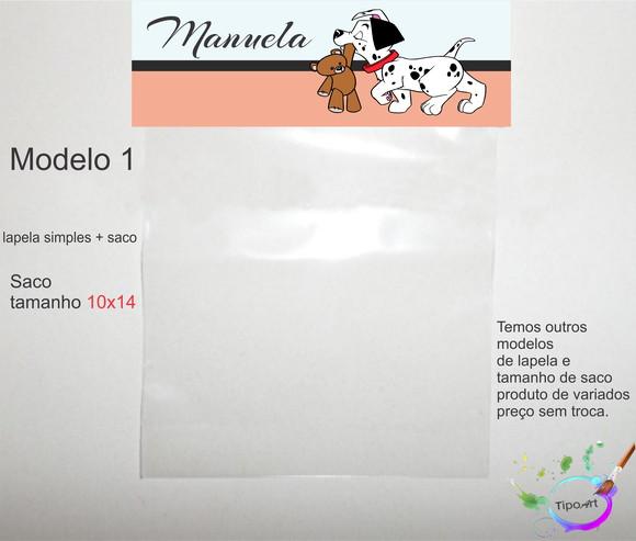 Lapela(simples) e Saco 10x14-101 Dalmatas