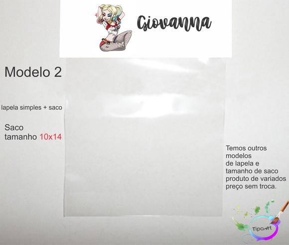 Lapela(simples) e Saco 10x14-arlequina