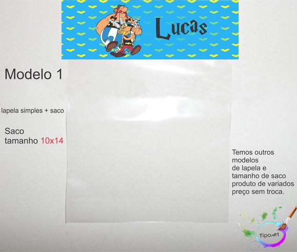 Lapela(simples) e Saco 10x14-asterix