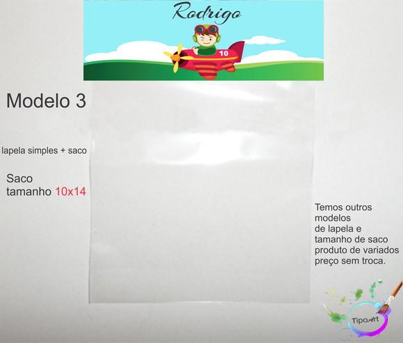 Lapela(simples) e Saco 10x14-aviador