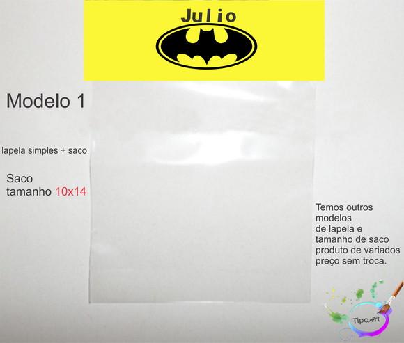 Lapela(simples) e Saco 10x14-batman