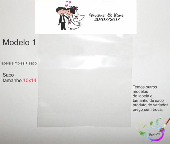 Lapela(simples) e Saco 10x14-casal