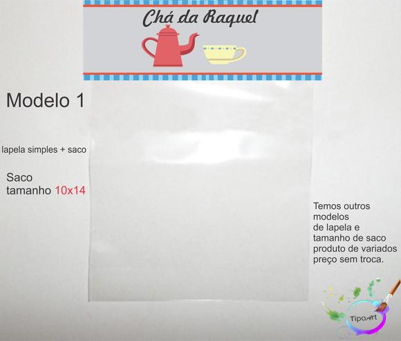 Lapela(simples) e Saco 10x14-chá de Cozinha/panela