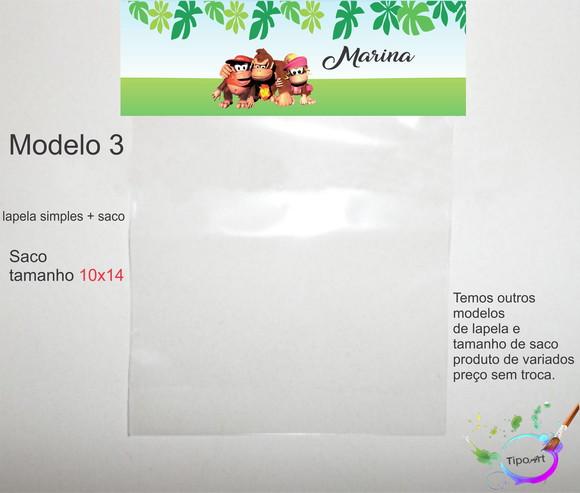 Lapela(simples) e Saco 10x14-donkey Kong