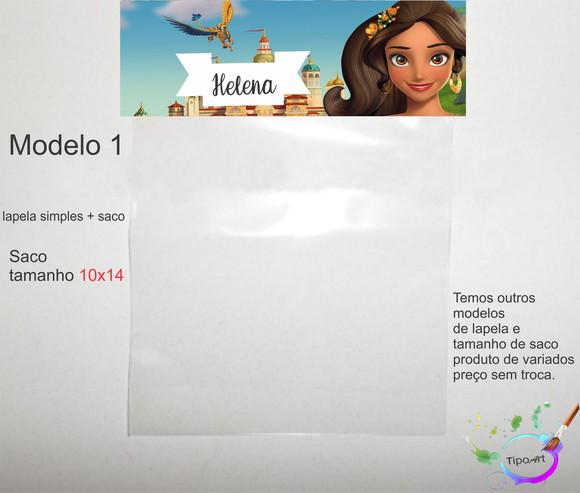 Lapela(simples) e Saco 10x14-elena de Avalor