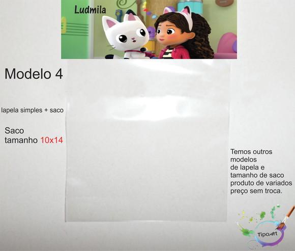 Lapela(simples) e Saco 10x14-gabi Casa Mágica