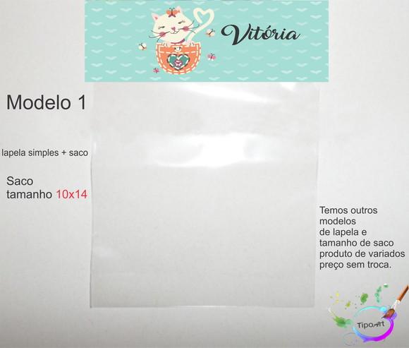 Lapela(simples) e Saco 10x14-gatinho